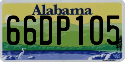 AL license plate 66DP105