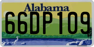 AL license plate 66DP109