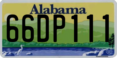 AL license plate 66DP111