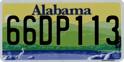 AL license plate 66DP113