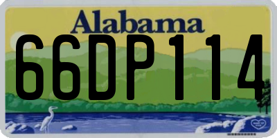 AL license plate 66DP114
