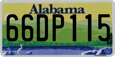 AL license plate 66DP115