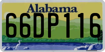 AL license plate 66DP116