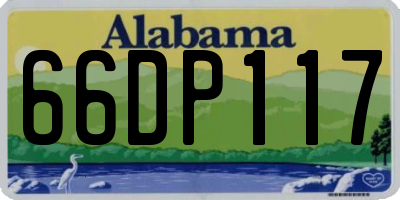 AL license plate 66DP117