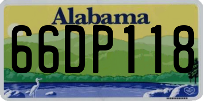 AL license plate 66DP118