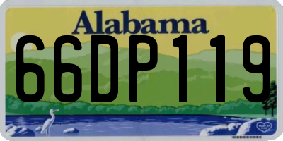 AL license plate 66DP119