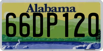 AL license plate 66DP120