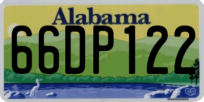 AL license plate 66DP122