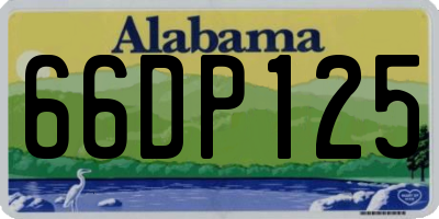 AL license plate 66DP125