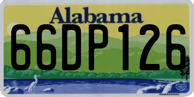 AL license plate 66DP126