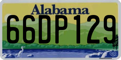 AL license plate 66DP129