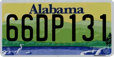 AL license plate 66DP131