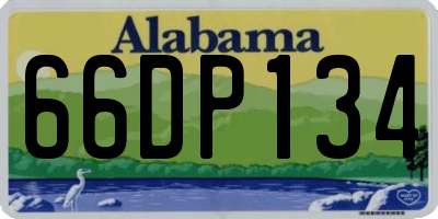 AL license plate 66DP134