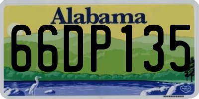 AL license plate 66DP135