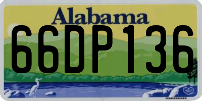 AL license plate 66DP136