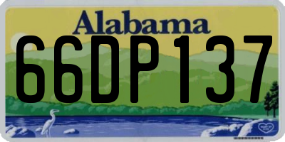 AL license plate 66DP137