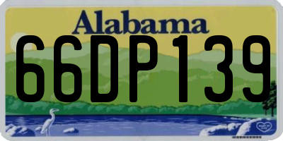AL license plate 66DP139