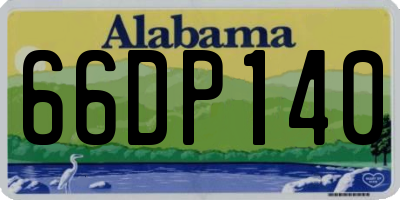 AL license plate 66DP140