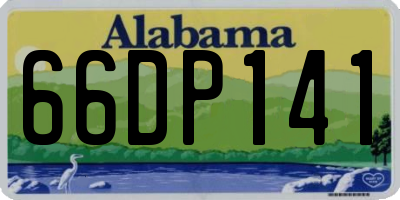 AL license plate 66DP141