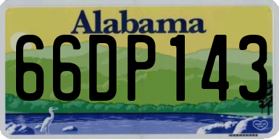 AL license plate 66DP143