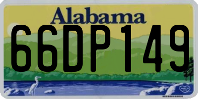 AL license plate 66DP149