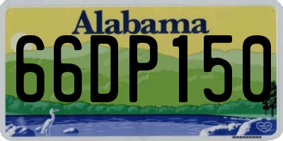 AL license plate 66DP150