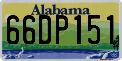 AL license plate 66DP151
