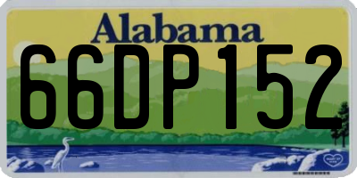 AL license plate 66DP152