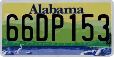 AL license plate 66DP153