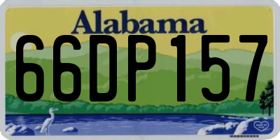 AL license plate 66DP157