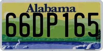 AL license plate 66DP165