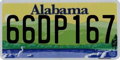 AL license plate 66DP167