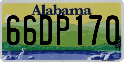 AL license plate 66DP170