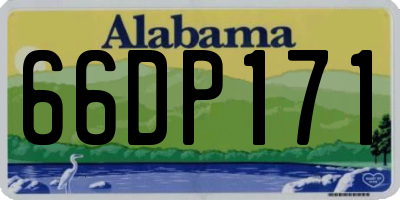 AL license plate 66DP171