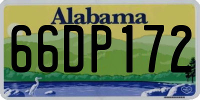 AL license plate 66DP172