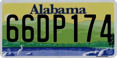 AL license plate 66DP174