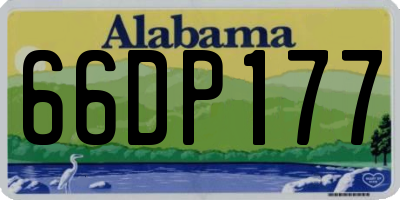 AL license plate 66DP177