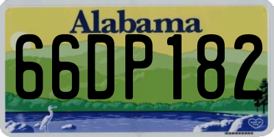 AL license plate 66DP182