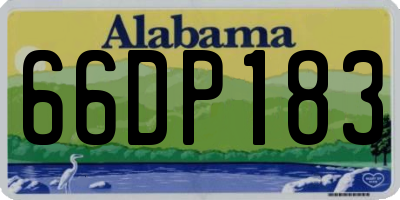 AL license plate 66DP183