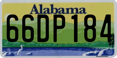 AL license plate 66DP184