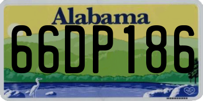 AL license plate 66DP186
