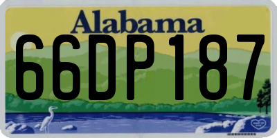AL license plate 66DP187