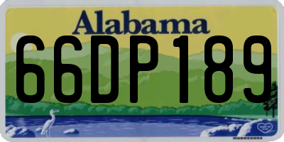 AL license plate 66DP189
