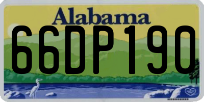 AL license plate 66DP190