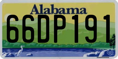 AL license plate 66DP191