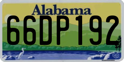 AL license plate 66DP192