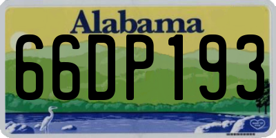 AL license plate 66DP193