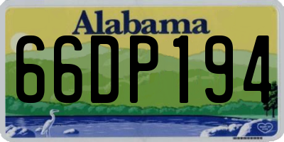 AL license plate 66DP194