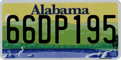AL license plate 66DP195