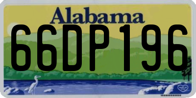 AL license plate 66DP196